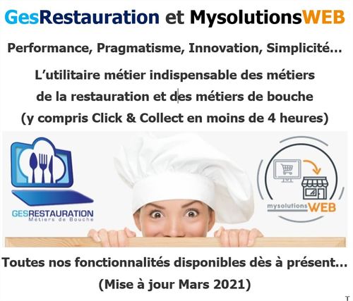 Synth&egrave;se fonctionnalit&eacute;s GesRestauration Basic et MysolutionsWEB C&C