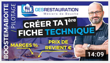 Cr&eacute;ez votre premi&egrave;re Fiche Technique sur GesRestauration