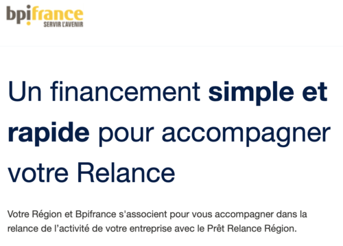 Pr&ecirc;t Relance R&eacute;gions - BPI France
