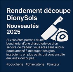Rendement de d&eacute;coupe boucherie :- V3 intelligente du module DionySols